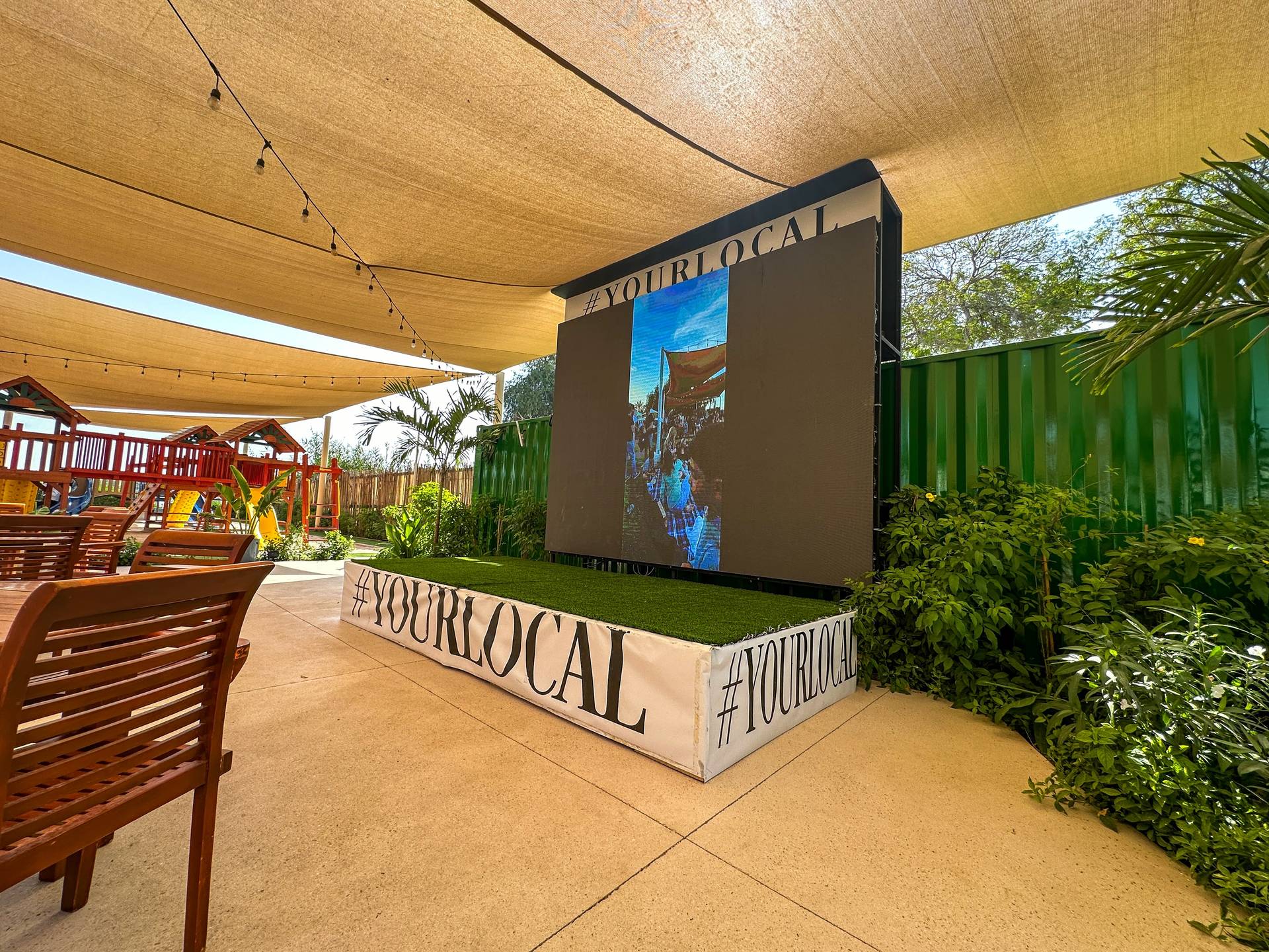The Terrace LED screen & stage