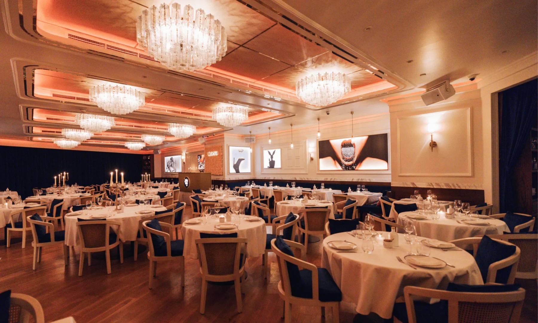 Elegant dining setup at Bagatelle Dubai for events and conferences.