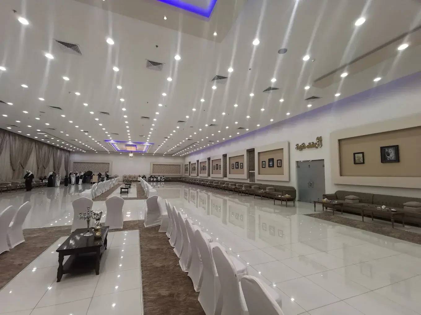 Elegant event space with seating and decor at Venice Wedding Hall Najran, Saudi Arabia