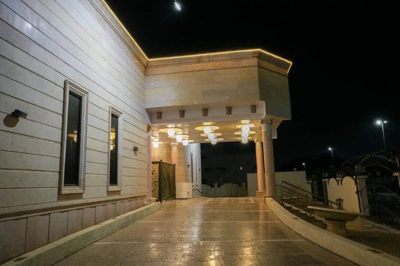 Elegant entrance at One Thousand and One Nights Wedding Hall Madinah, Saudi Arabia
