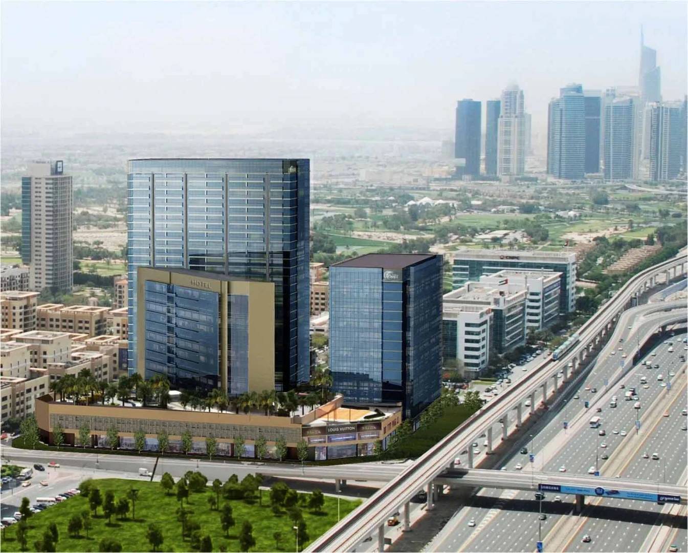 Zabeel House The Greens by Jumeirah, Dubai, with city skyline.