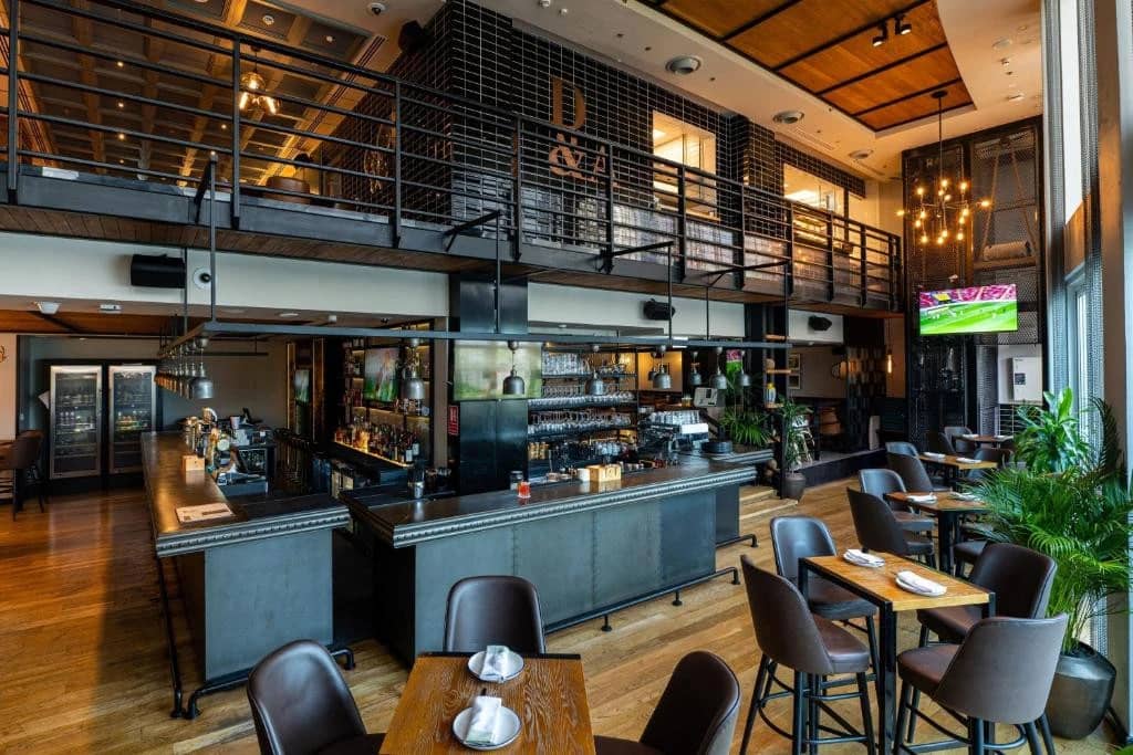 Modern bar interior at Jumeirah Beach Hotel, Dubai.
