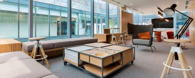 Modern meeting room at D3 Dubai Design District with stylish furniture.