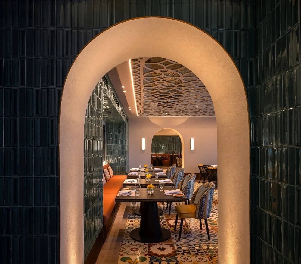 Elegant dining area at La Sirene Restaurant, Dubai.