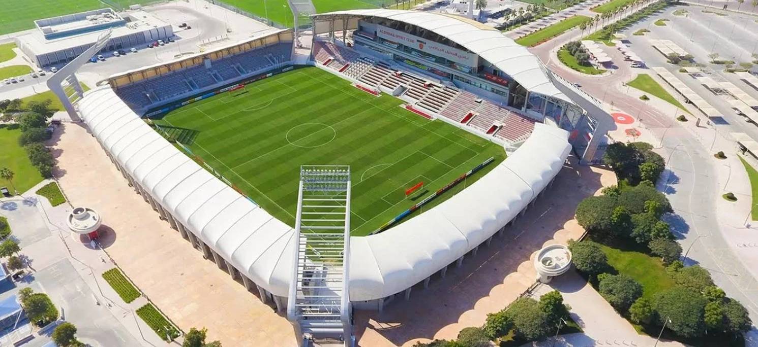 Aerial view of Abdullah Bin Khalifa Stadium, Doha.