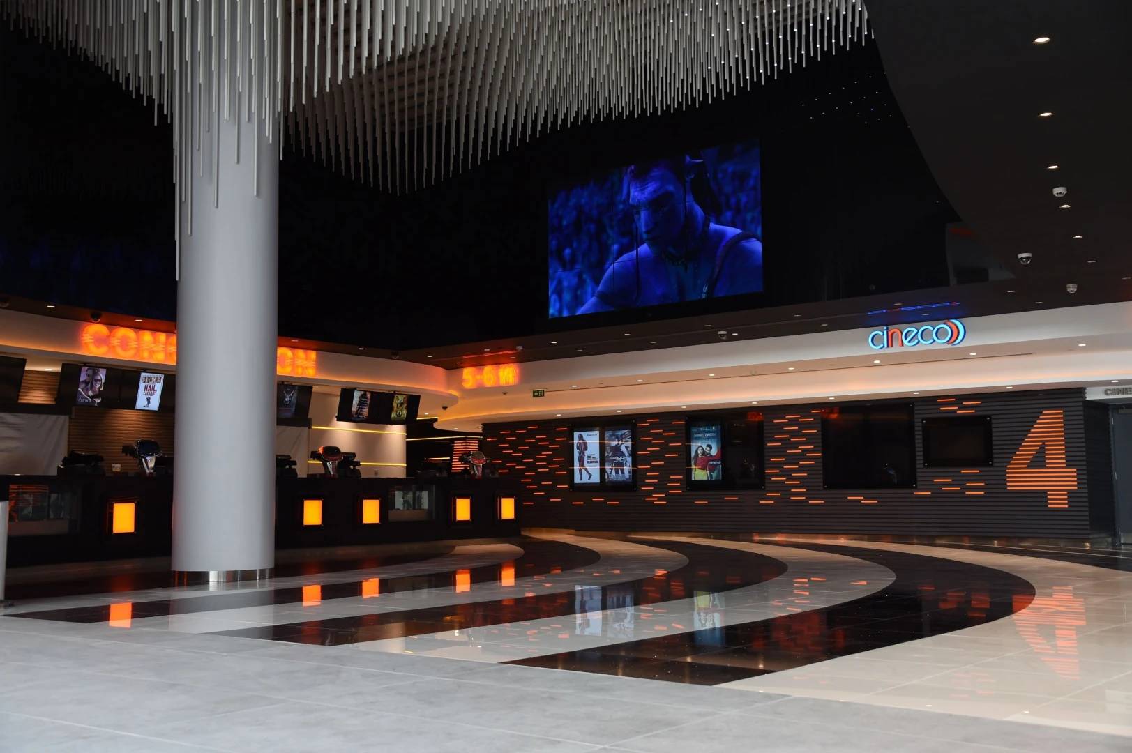 Modern interior of Wadi Al Sail Cinema Cineco, Manama.