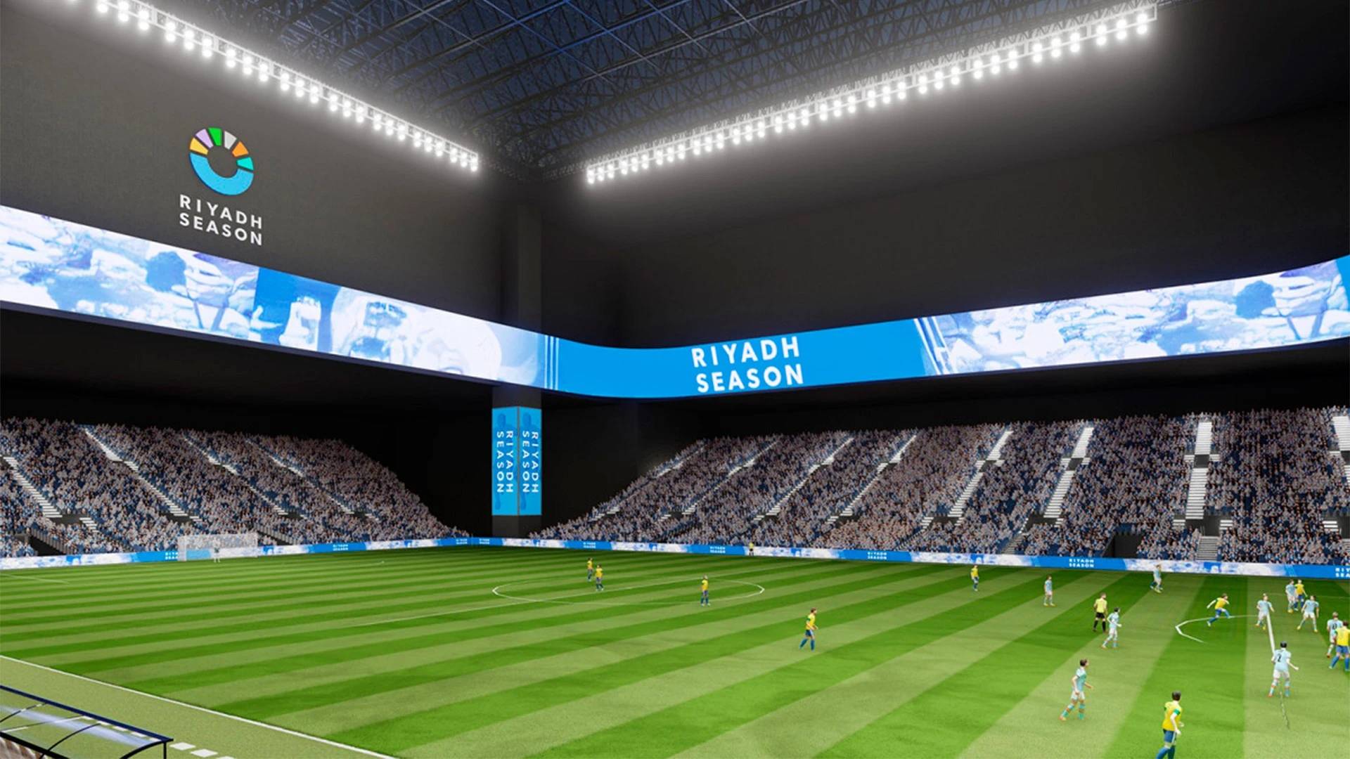 Kingdom Arena Riyadh during Riyadh Season event with soccer match.