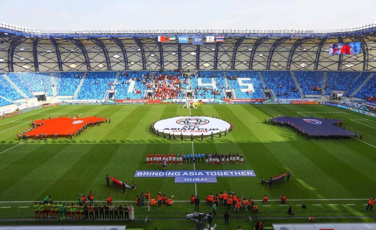 Al Nasr Al Maktoum Stadium during Asian Cup event in Dubai.