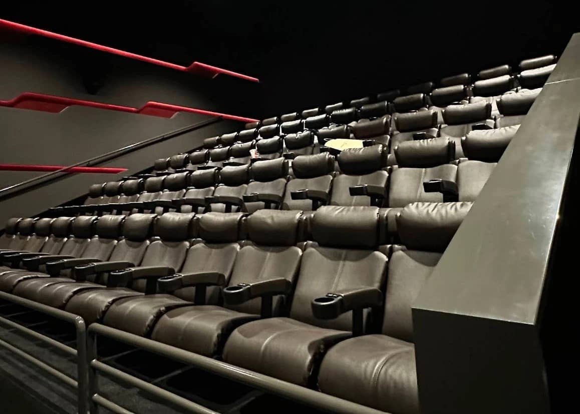 Empty leather seats in Empire Cinema, Al Hofuf.