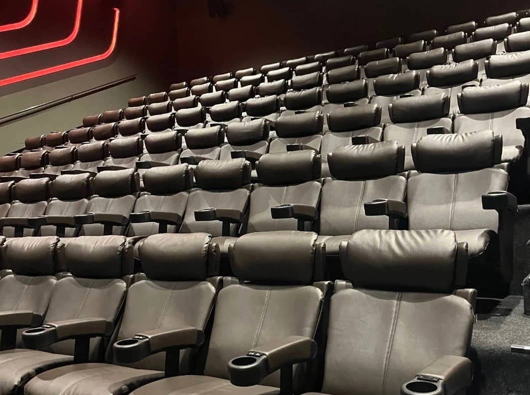 Empty leather seats at Empire Cinema Al Ahsa Al Hofuf.
