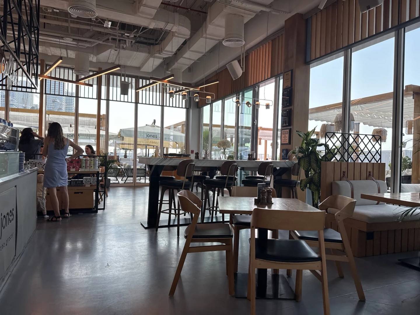 Modern interior of Jones the Grocer, The Palm Jumeirah, Dubai.