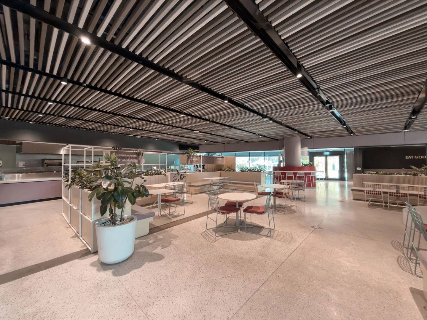Spacious interior seating area at Terra, Expo City Dubai, Dubai, UAE