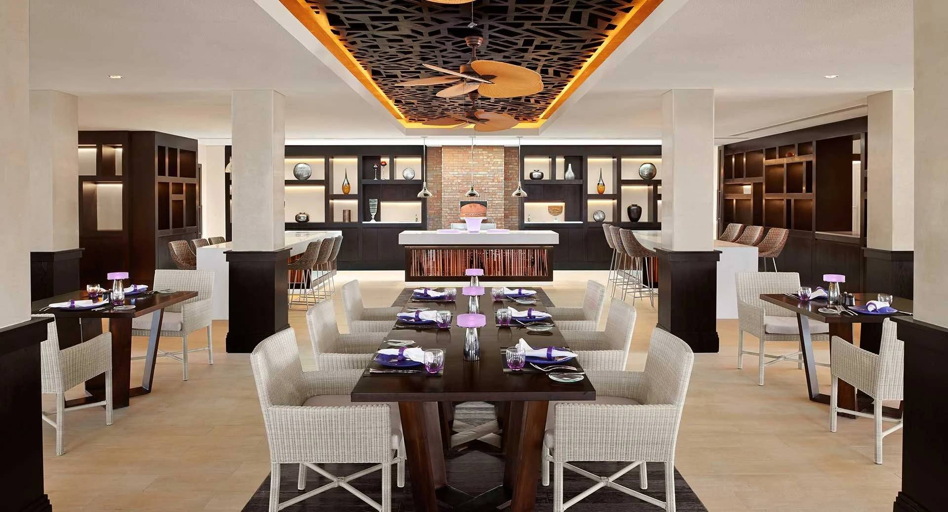 Elegant dining area at Banana Island Resort Doha By Anantara, Doha, QATAR