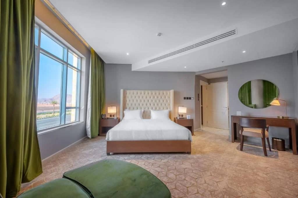 Elegant guest room at Sukani Royal Hotel Hail, Hail, Saudi Arabia.