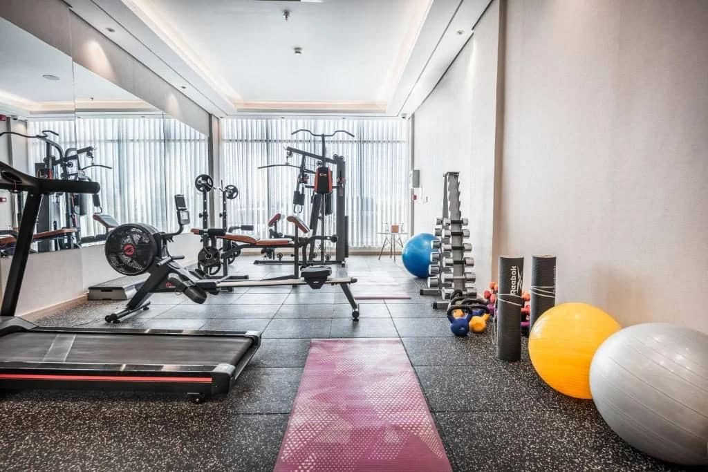 Modern gym equipment at Ayas Hotel Hail, Hail, Saudi Arabia