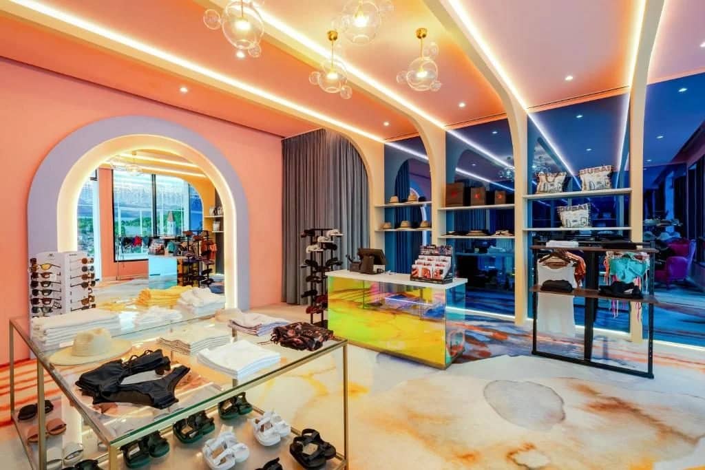 Colorful retail space at Voco Dubai Nice The Heart of Europe by IHG, Dubai.