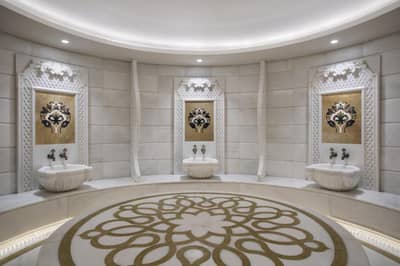 Lazzoni Hotel - a bathroom with two sinks in a room at Lazzoni Hotel in Istanbul