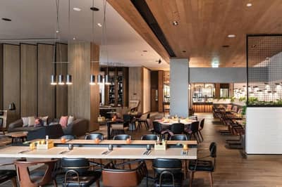 Modern dining area at Zabeel House The Greens, Dubai.