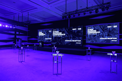Almas Conference Centre Dubai, setup for Dubai Diamond Conference event.