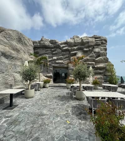 Outdoor seating at Habib Beirut Restaurant, Khorfakkan, Sharjah.