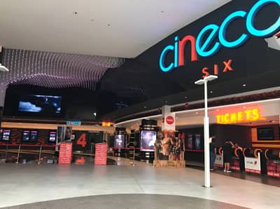 Wadi Al Sail Cinema Cineco entrance with ticket counters, Manama.