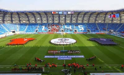 Al Nasr Al Maktoum Stadium during Asian Cup event in Dubai.