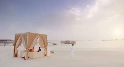 Beachside cabana setup at Banana Island Resort Doha By Anantara, Doha, QATAR