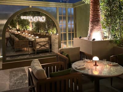 Elegant outdoor seating at The Banc Dubai, Dubai, UAE