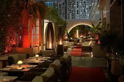 Elegant outdoor seating area at The Banc Dubai, Dubai, UAE