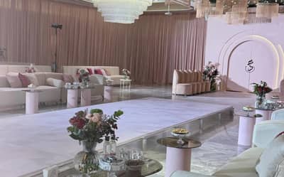 Elegant seating and decor at H Laylati Event Venue, Madinah, Saudi Arabia.