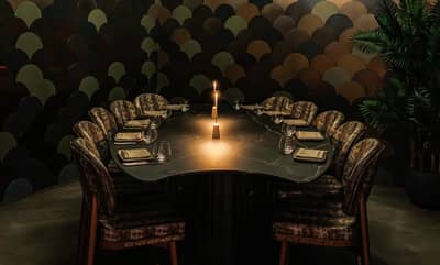 Elegant dining table setup at AMARU Dubai, Dubai, UAE