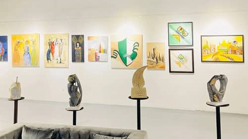 Sculptor Ali Al Takhis Fine Arts Exhibition Dawadmi Saudi Arabia