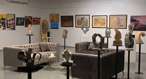 Sculptor Ali Al Takhis Fine Arts Exhibition Dawadmi Saudi Arabia