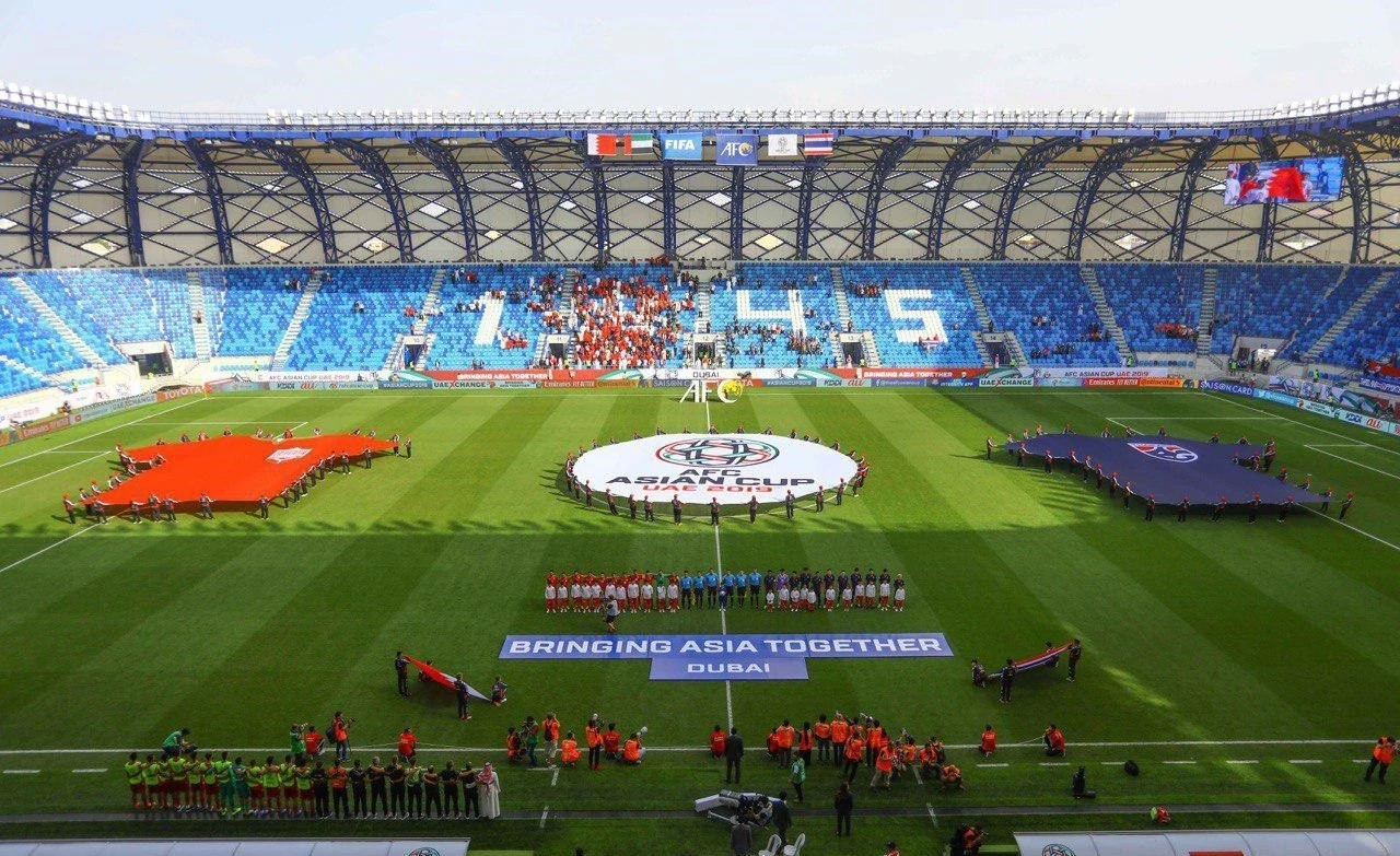Al Nasr Al Maktoum Stadium during Asian Cup event in Dubai.